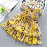 Kid Baby Girl Princess Western V Collar Sleeveless Summer Dresses