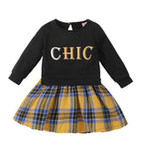 Baby Girls Casual Long Sleeve Plaid Spring Autumn 2 Pcs Sets