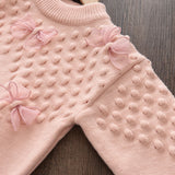 Kid Baby Girl Bottoming Autumn Winter Bow Sweater Top