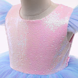 Kid Girl Princess Gauze Sequins Show Pompous Dresses