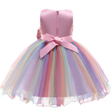 Kid Baby Girl Pompous Bow Gauze Evening Dresses