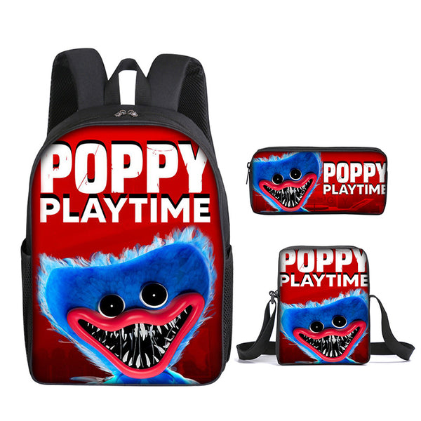 Cosplay huggy wuggy sacos poppy playtime jogo mochila de três peças  conjunto ombro + mochila caneta saco 3 em 1 conjuntos B - Cdiscount  Bagagerie - Maroquinerie