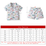 Kid Baby Boy GirlCotton Pajamas Summer Short Sleeve Cartoon Casual 2 Pcs