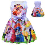 Kid Girl Bow Magic Full House Encanto Dresses
