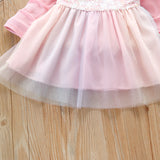 Kid Baby Girl Rainbow Sequins Gauze Frozen Alsa Casual Party Dresses
