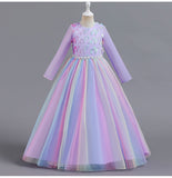 Kid Spring Autumn Long Sleeve Evening Princess Dress