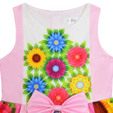 Kid Baby Girl Sunflower Bow Dress
