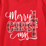 Family Matching Christmas Letter Autumn Long Sleeved Hoodie