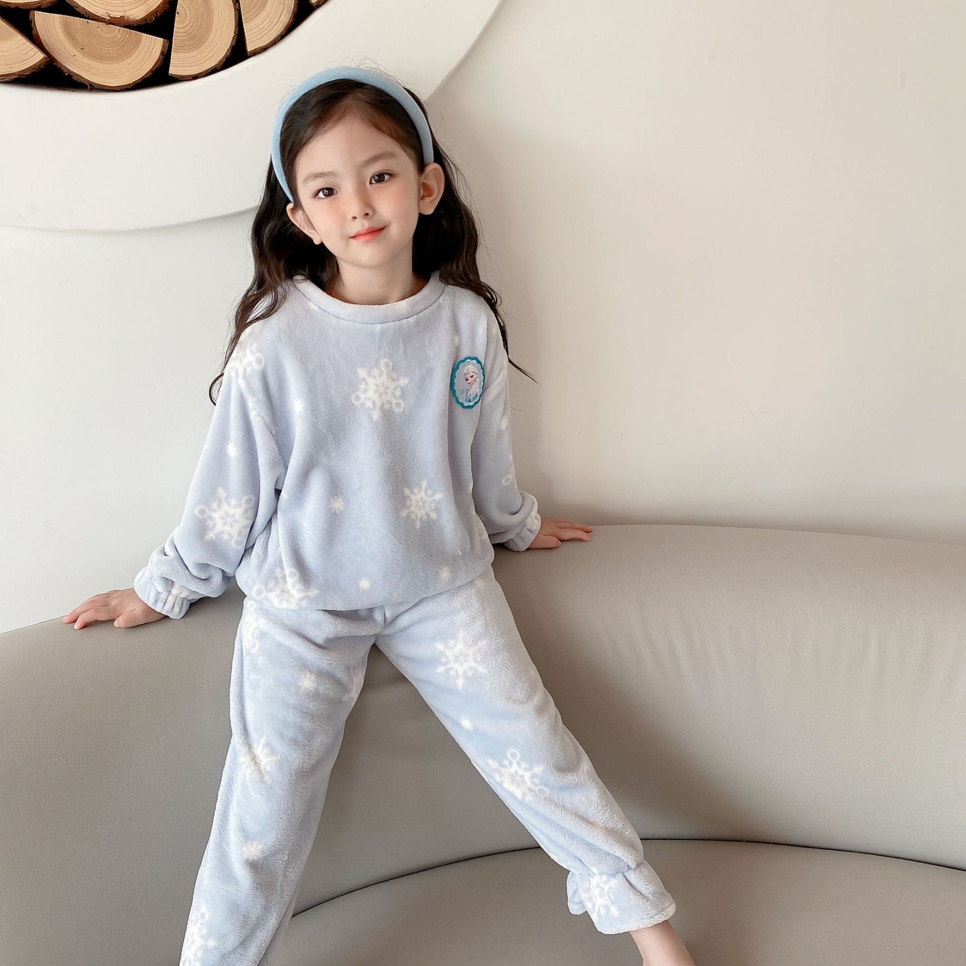 Coral Velvet Pajamas New Kid Baby Girls Winter Sleepwear