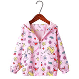 Kid Baby Girl Trench Korean AutumnPrint Cartoon Unicorn Coat