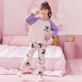 Kid Girl Sleepwear Spring Autumn Long Sleeves Loungewear Pajamas