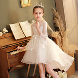 Kid Girl Pompous Trumpet Sleeves Princess Dress