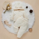 Baby Girl Winter Plush Thickened Animal Cute 2 Pcs Sets