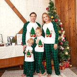 Family Matching Parent-child Christmas Loungewear Green Plaid Pajamas