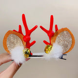Kid Girl Christmas Hair Clip Small Antler Clip Elk Headdress Three-dimensional Headwear
