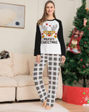 Family Matching Parent-child Fawn Alphabet Plaid Christmas Home Pajamas