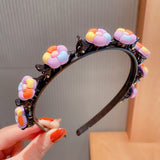 Kid Girl Braided Headband Clip Cute Cartoon Headwear