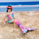 Kid Girl Mermaid Tail Spring Swimsuit