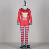 Family Parent-child Outfit Little Monster Print Christmas Autumn Pajamas Set