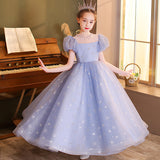 Kid Girl Flower Girl Piano Performance Princess Dress