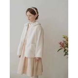 Kid Baby Girls Warm Long Sleeve Autumn Winter Wool Coat with Fur