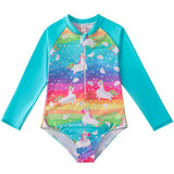 Kid Girls Separate Swimsuit Long-sleeved Bikini Mermaid Swimwear