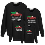 Family Matching Christmas Round Neck Parent-child Long Sleeve Cute Cartoon Shirts