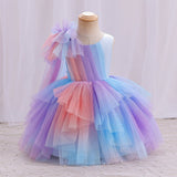 Kid Baby Girls Princess Piano Performance Colorful Dresses