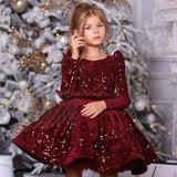 Kid Baby Girl Poncho Princess Birthday Party Sequins Piano Dresses