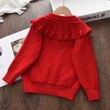 Kid Baby Girl Autumn Diamond Pullover Sweaters