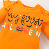 0-18M Baby Girl Halloween Long Sleeves Straps 2 Pcs Sets
