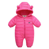 Newborn Baby Candy-colored Winter Thick Warm Jumpsuit Romper