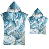 Adult Microfiber Fabric Marble Bath Towels  Bathrobe Cloaks Pajamas