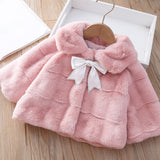 Kid Baby Girl Fur Imitation Wrasses Hair Short Fleece Coats