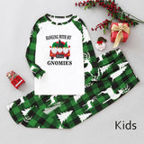 Family Matching Parent-child Plaid Stitching Printed Suit 2 Pcs Sets