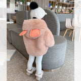 Kid Baby Girl Thickened Wool Western Hooded Jacket Coats