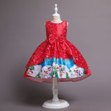3-10T Girls Kids Flower Elegant Party Christmas Dresses