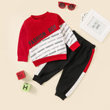 Baby Boys Set Autumn Long Sleeve Letter 2 Pcs Sets