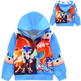 Kid  Hooded Jacket Hedgehog Sonic Sonic Zipper Coats
