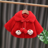 Baby Girl Cape Cute Little Strawberry Coat