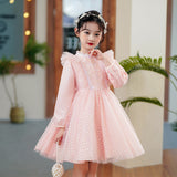 Kid Girl Spring Autumn Princess Long Sleeve Poached Dress