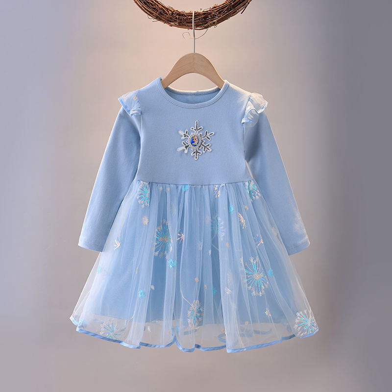 Kid Baby Girls Spring Autumn Fashion Gauze Casual Dresses