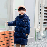 Kid Baby Boy Girl Hooded Cotton Long Velvet Thick Coat Thermal Top