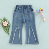 Spring Summer Kids Baby Girls Jeans Pants Denim Trousers