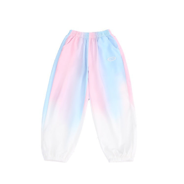 Summer Kid Teen Girls Gradient Fashion Mosquito Casual Pants