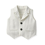 Kid Baby Boy Suit Short Sleeve Vest Shorts Gentleman Bow Tie 4 Pcs Sets