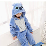 Kid Baby Boy Girl Dinosaur Cartoon Thickened Autumn Winter Pajamas