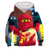 Kids 3D Print Cartoon Loose Long Sleeves Hoodie