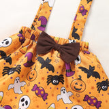 0-18M Baby Girl Halloween Long Sleeves Straps 2 Pcs Sets