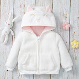 Baby Girl Hooded Jumper Autumn Winter Cute Lamb Wool Zipper Coats